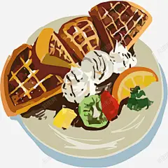 手绘美味甜品 页面网页 平面电商 创意素材