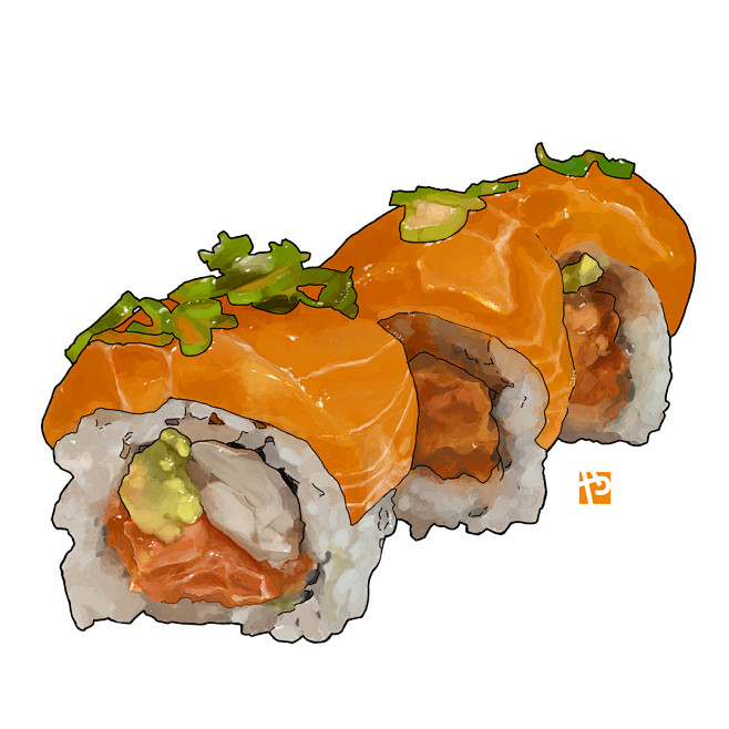 #food Salmon Roll - ...