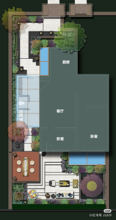 庭院/花园景观设计平面图/庄园/会所/彩平/总图-花瓣网|陪你做生活的设计师 | 计官网