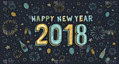 手绘新年贺卡