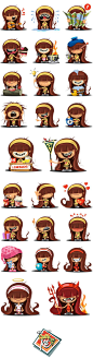 Sally! . Emoticons Set by Gabriel Mourelle, via Behance