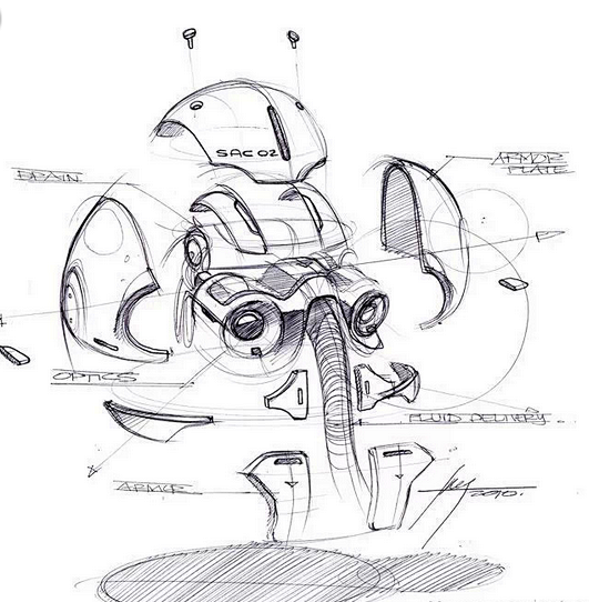 【品物·设计】工业设计产品分解图手绘作品