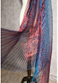Blue Pleated Tulle Fabric Magic Color Laser Plisse Fabric Accordion Crimping Wrinkle Sewing Material for Dress 150cm 59" Width M102F1