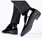Product Description * Item :Mens Business Pointed Toe Slip-On Large Size Shoes Low-Top Patent Leather Shoes * Condition: 100% Brand New * Color：black * Package：1 pair shoes （Without accessories）   Please note: 1.If your feet are wide, please order size up