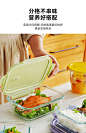 玻璃饭盒可微波炉加热专用的学生上班族带盖餐盒保鲜分隔型便当碗-tmall.com天猫