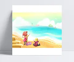 海边的孩子图片|边的孩子,海边,大海,海洋,沙滩,海滩,蔚蓝海水,风景,风光,景色,景观,美景,休闲,旅游,度假,插画,水墨,水彩,油画,背景画,动漫,卡通,梦幻,图画素材,梦幻素材,童话世界,背景素材,卡通人物,卡通娃娃,梦想世界,儿童世界,卡通玩偶,漫画,梦幻世界,天堂,动漫玩偶,卡通设计,动画设计,动漫设计,幼儿卡通,PSD分层素材,源文件,300DPI,PSD,家居用品,全屏海报,无磷