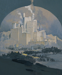 脑壳爆炸采集到油画版画
