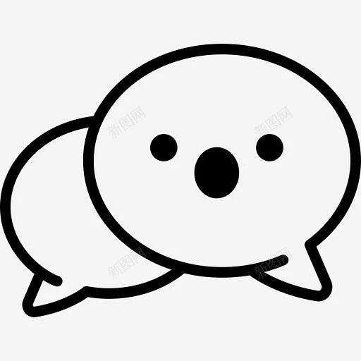 张嘴聊天交谈图标 标志 UI图标 设计图片 免费下载 页面网页 平面电商 创意素材-花瓣网