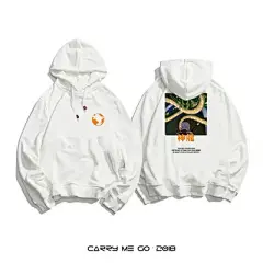 CMG/七龙珠原创潮牌日系动漫孙悟空ins超火的加绒款连帽卫衣套头-淘宝网