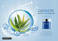 化妆品精华霜Ai矢量广告海报Essence Cosmetic posters 设计模板 