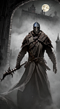 00583-3198272569-(masterpiece), (best quality),  gloomy tone, bloodborne style city street with undead, dark fantasy, extremely detailed, night,