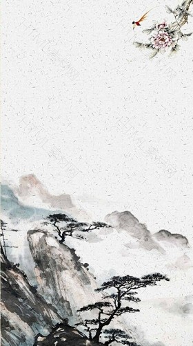 中国风山水水墨画背景