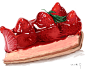 草莓蛋糕 [drawr] nicole - 2010-01-27  #美食# #手绘# #蛋糕# #甜点#