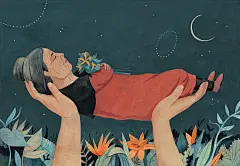 #晚安，自己# 睡前读物，50周年纪念版《百年孤独》的插画，来自艺术家Luisa Rivera。 ​​​​