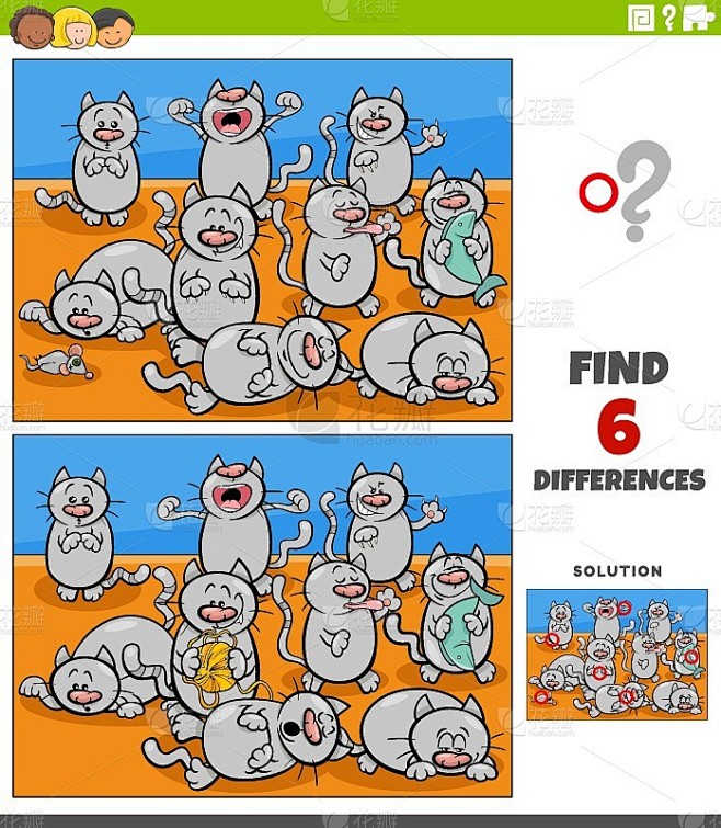 区别教育游戏与猫的动物角色
