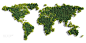 【知识星球：地产重案】@上山打草 ⇦点击查看World Map made of green trees by Johan Swanepoel on 500px