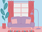 柔和的客厅内部的灵感家庭数字插图房间装饰孕育室内设计插图休息室 _插画_T201937 #率叶插件，让花瓣网更好用_http://jiuxihuan.net/lvye/#