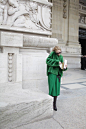 Paris Fashion Week street style.  [Photo by Kuba Dabrowski]