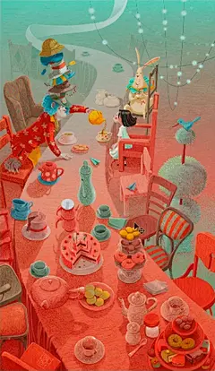 UDT分享！爱丽丝梦游仙境奇幻场景插画临摹思路分享 - 优优教程网