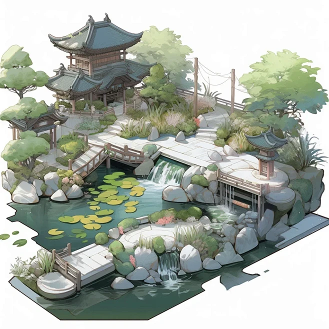 古风花园庭院