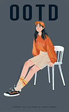 原创插画|人物造型#OOTD-日常穿搭#女友穿搭