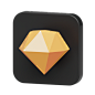 Sketchapp Logo 3D Illustration