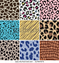 seamless animal skin pattern - stock vector