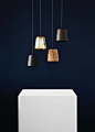 Lampada a sospensione Material, cemento | New Works