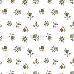 矢量无缝手绘图案，装饰风格化童花涂鸦风格，图形插画，装饰可爱的手绘棕色系列涂鸦，卡通，素描插图