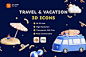 旅行和度假3D图标