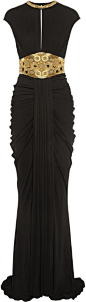 Alexander Mcqueen Embellished Stretch-Jersey Gown - Lyst