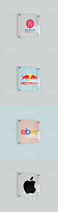 室内亚克力Logo标识指引牌样机 Indoor Signage Mockup-图趣|PicQu