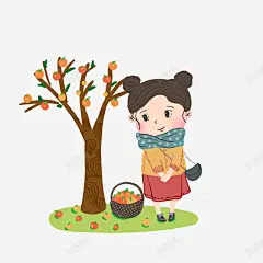 冬天可爱女孩元素