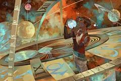 神秘的宇宙。惑星特辑 : 漂浮在广阔宇宙之中的无数惑星。随着科学的发展，我们逐渐了解到了每一颗惑星诞生的历史，以及它们与我们所生存的地球之间的区别。惑星也总是在刺激着我们对于知识的好奇心。今天，就为大家送上描绘了惑星的插画作品特辑。快来看看吧。