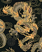 FIRE-BREATHING DRAGONS: Asian Japanese Fabric (Per Yard) by AsianFabrics on Etsy <a class="text-meta meta-link" rel="nofollow" href="https://www.etsy.com/listing/163403985/fire-breathing-dragons-asian-japanese" title=&