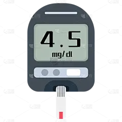 扁平风医疗元素贴纸-svg-血糖仪