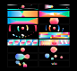 This may contain: different colored shapes and lines are shown in this graphic art workflowe design project