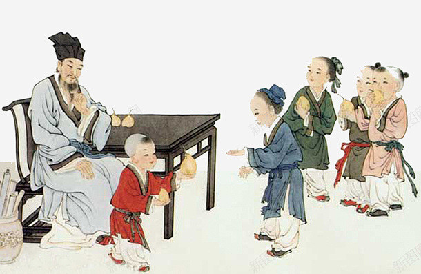 古代学堂读书书童 设计图片 免费下载 页面网页 平面电商 创意素材