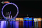 伦敦眼摩天轮夜景图片素材