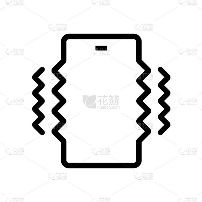 智能手机振动图标。手机振动的象征。