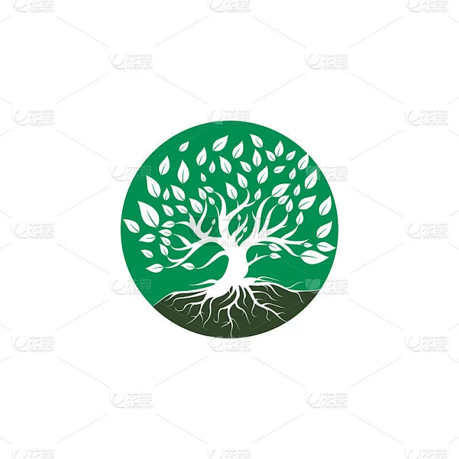 树根标志矢量设计插画。图片_其他图片图片素材-花瓣网