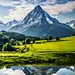 通用唯美自然山川湖水风景背景