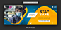 Banner de diseño de portada de facebook de coronavirus PSD Premium 