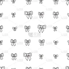 矢量无缝模式与弓。可爱的印花布料，亚麻和睡衣，网页，剪贴簿相册，礼物和包装纸，贺卡，封面，冬季装饰，