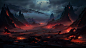 AI场景绘画-异星-火山海场景-1169888