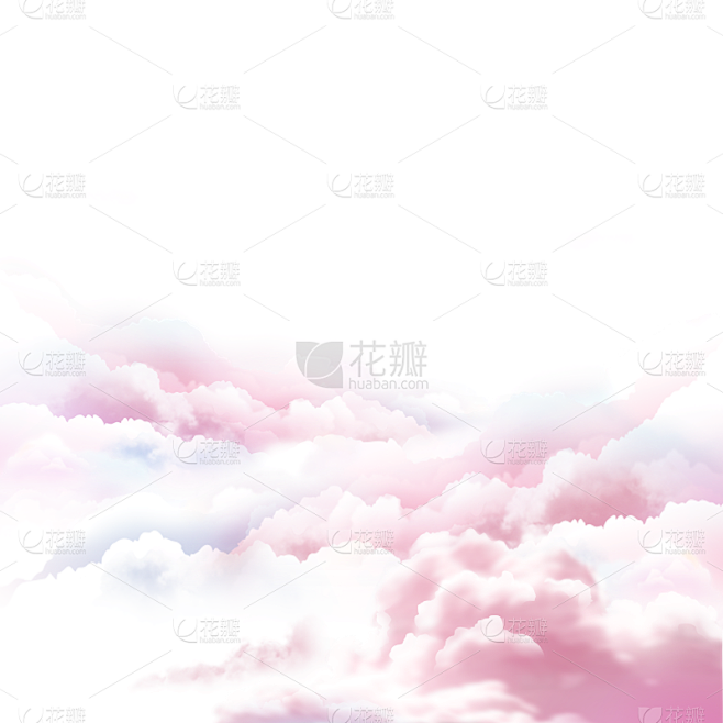 七夕情人节渐变梦幻云朵通用元素素材