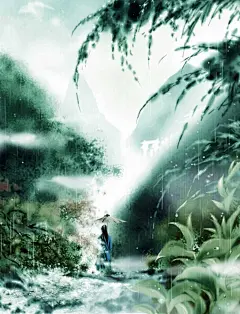 色彩多变的各类手绘、手绘、黑头、插画、古风