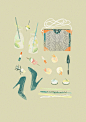 The quiet stories of my daily life : On-going personal project since 2012.This project is focusing on my daily life and various objects which surround me, in which i find beauty or poetry, and i create patterns and assemble them like they are pieces of a