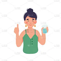 多喝水。女人的性格和一杯水