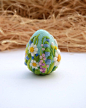 Easter Eggs Felted Wool Ornaments Easter Decorations Easter Basket Gift Egg Needle Felted Ornament with Flower